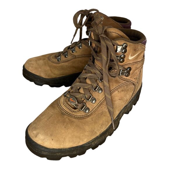 Vintage 90s Nike ACG Hiking Boots Brown Purple Size 8.5 Womens 950406 - Picture 4 of 7